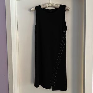 All Saints Black Fitted Mini Dress